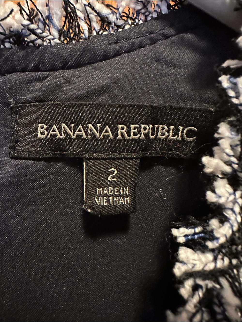 Banana Republic Tweed Fit-and-Flare Dress in Black and White - Picture 5 of 6